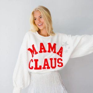 Judith March MAMA CLAUS WHITE PULLOVER